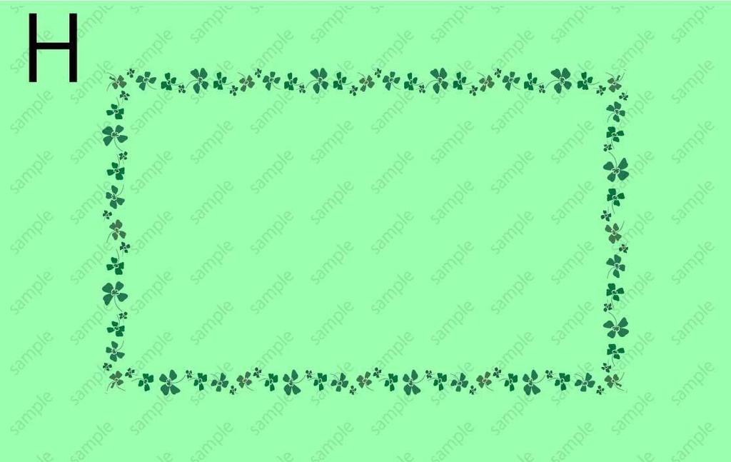 植物・草・四葉のクローバーのフレーム素材(ベクターor高解像度png)