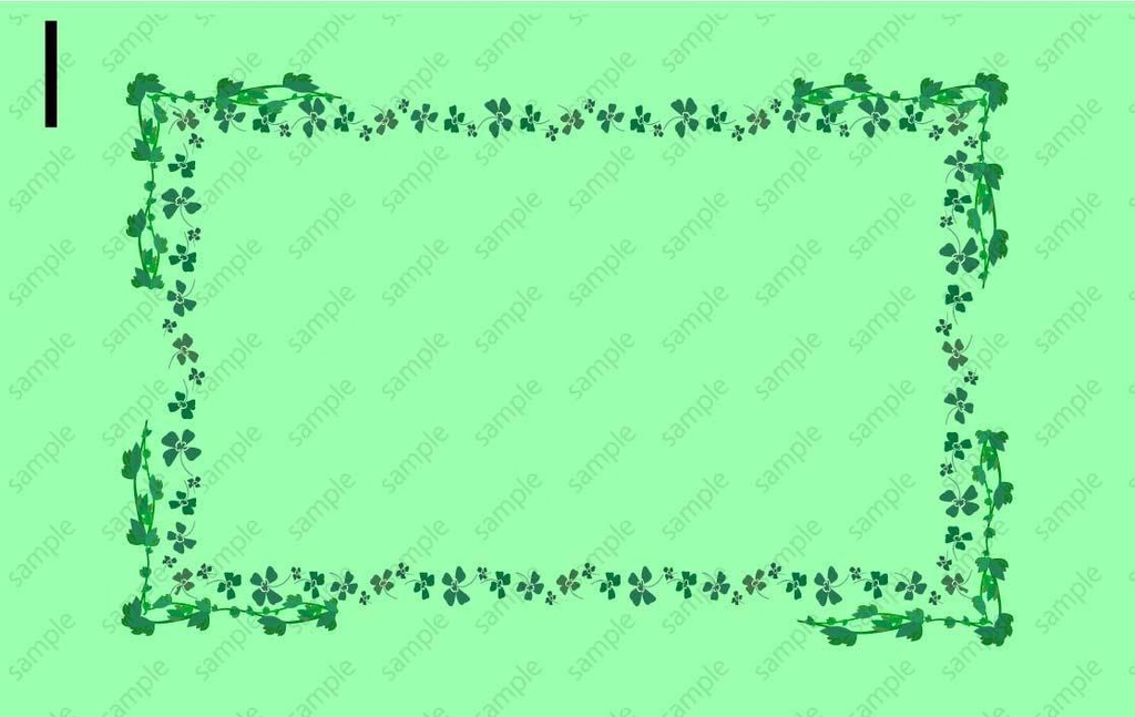 植物・草・四葉のクローバーのフレーム素材(ベクターor高解像度png)