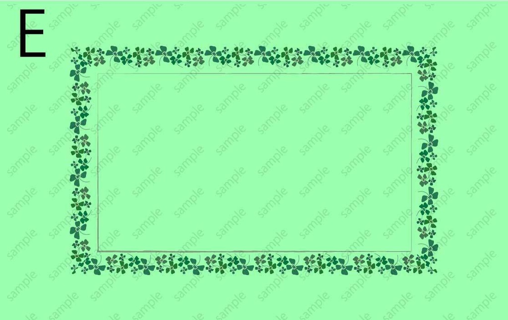植物・草・四葉のクローバーのフレーム素材(ベクターor高解像度png)