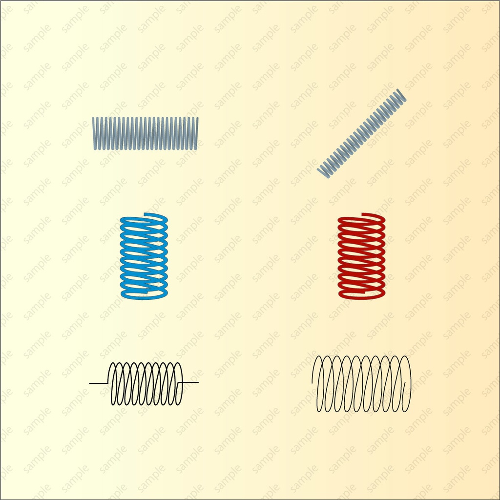 バネのベクターor高解像度PNGイラスト素材セット(15種)