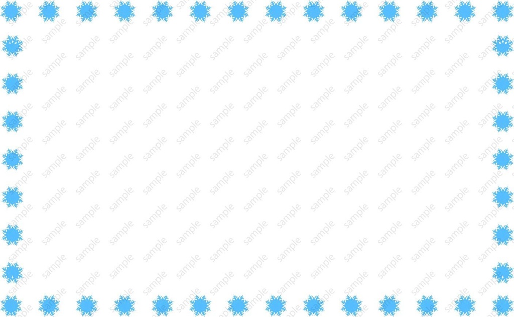 雪のフレームのベクターor高解像度PNGイラスト素材