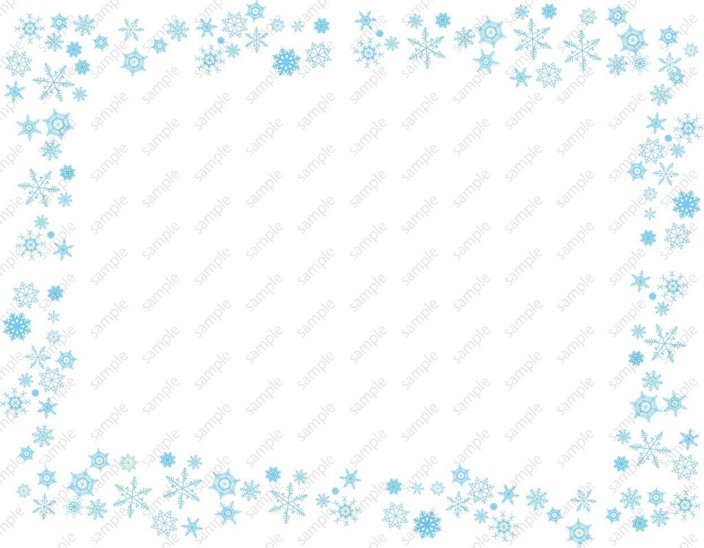 雪のフレームのベクターor高解像度PNGイラスト素材