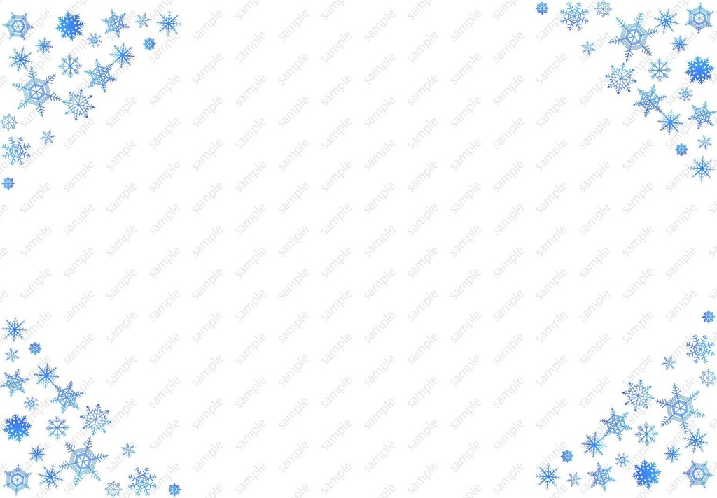雪のフレームのベクターor高解像度PNGイラスト素材