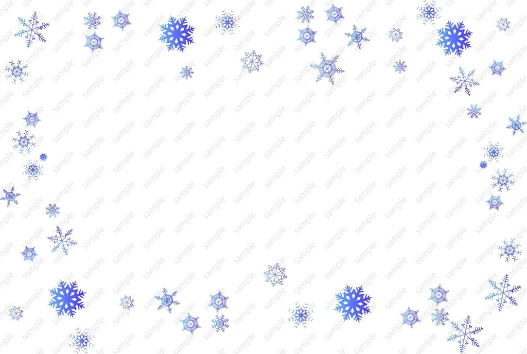 雪のフレームのベクターor高解像度PNGイラスト素材