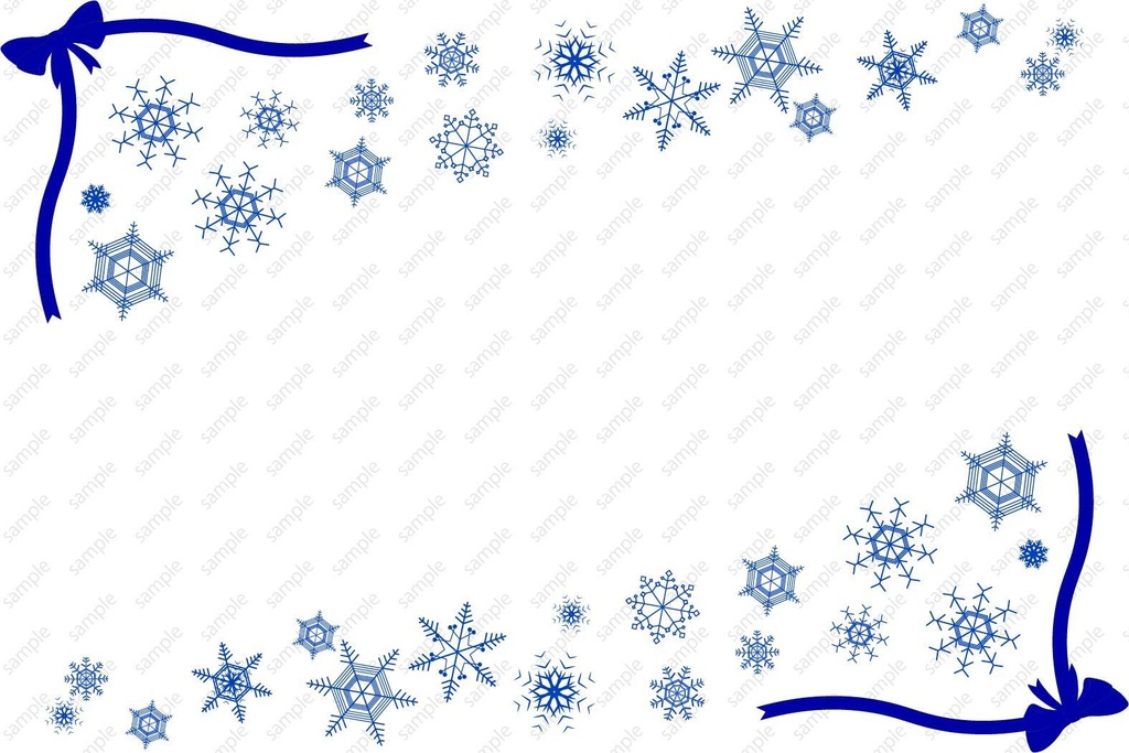 雪のフレームのベクターor高解像度PNGイラスト素材