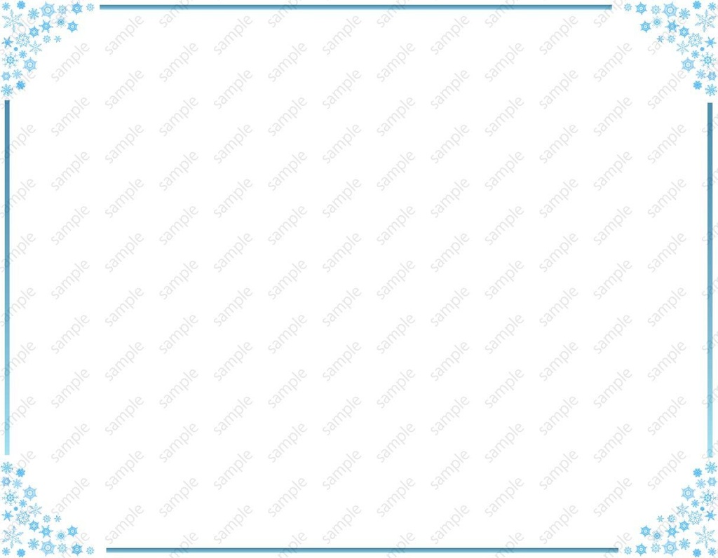 雪のフレームのベクターor高解像度PNGイラスト素材