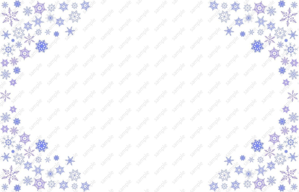 雪のフレームのベクターor高解像度PNGイラスト素材