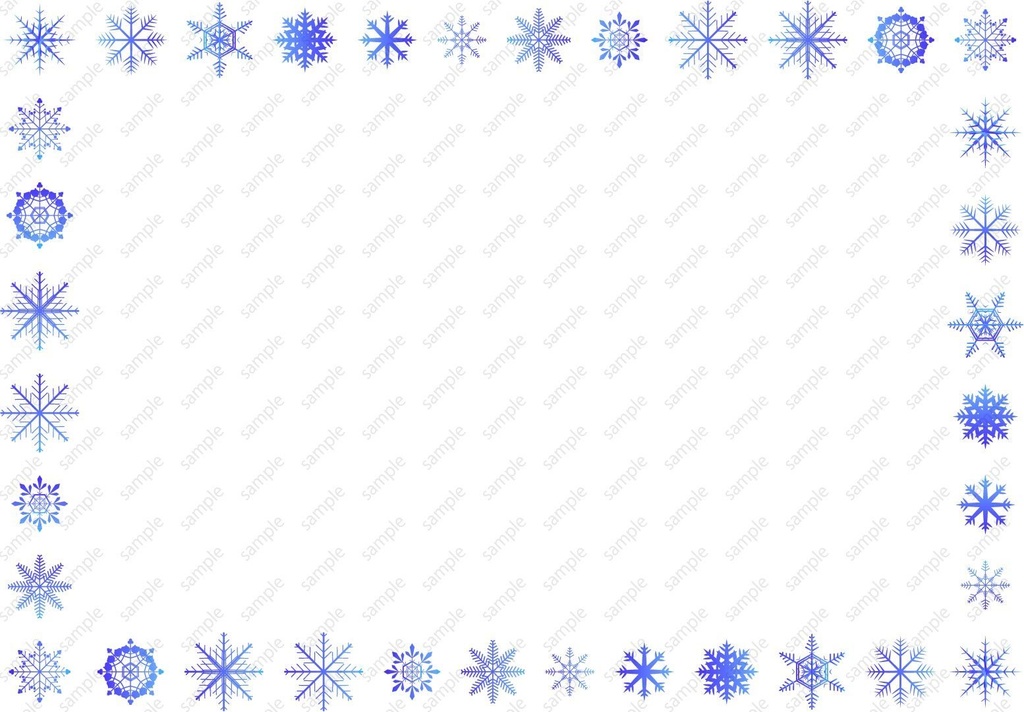 雪のフレームのベクターor高解像度PNGイラスト素材