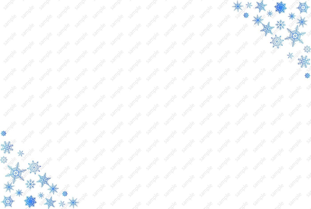 雪のフレームのベクターor高解像度PNGイラスト素材