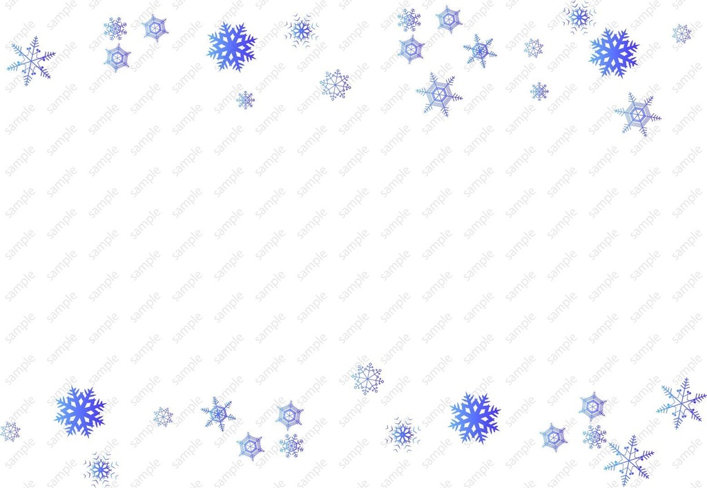 雪のフレームのベクターor高解像度PNGイラスト素材