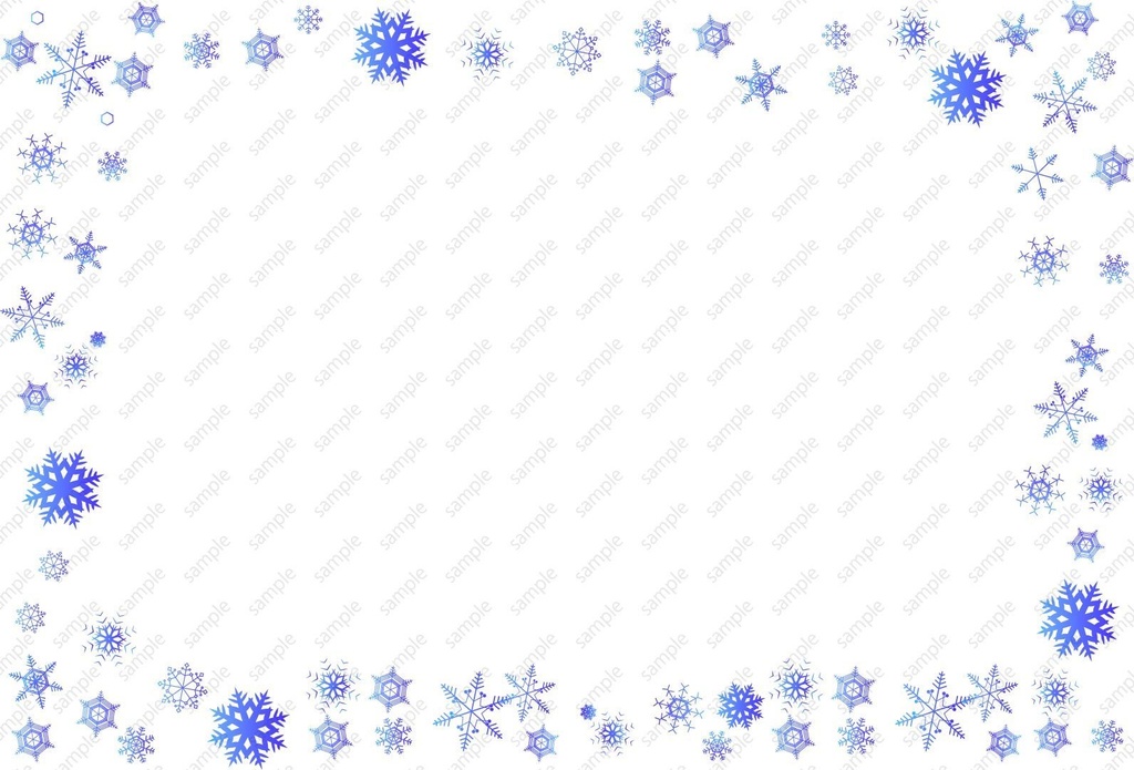 雪のフレームのベクターor高解像度PNGイラスト素材