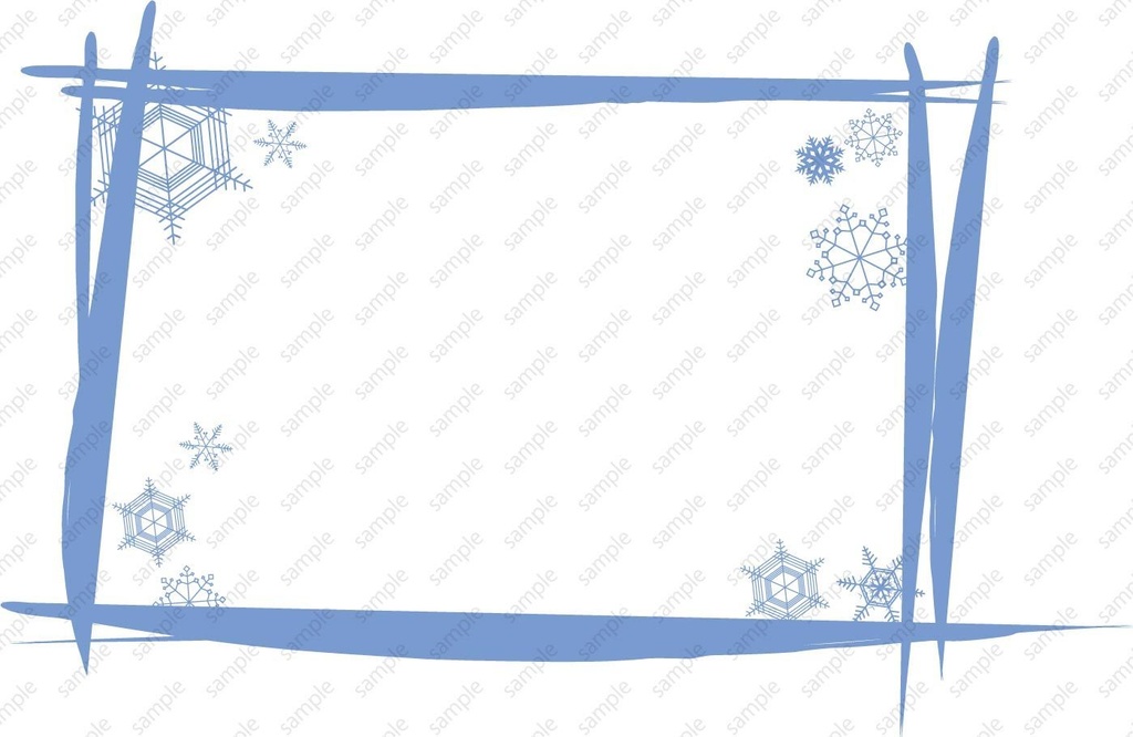 雪のフレームのベクターor高解像度PNGイラスト素材