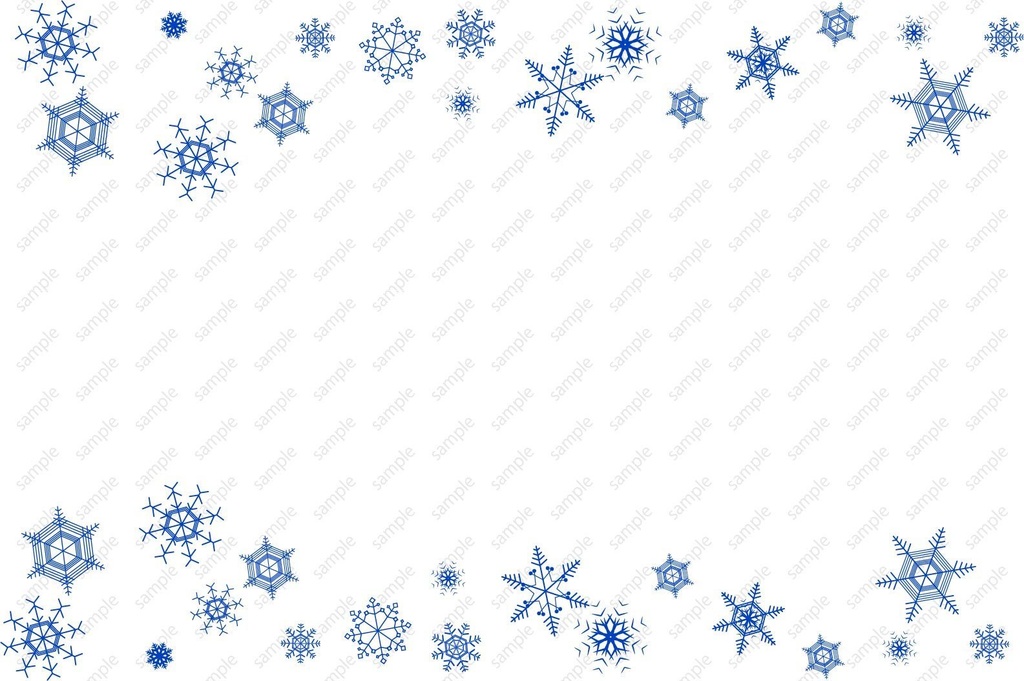 雪のフレームのベクターor高解像度PNGイラスト素材