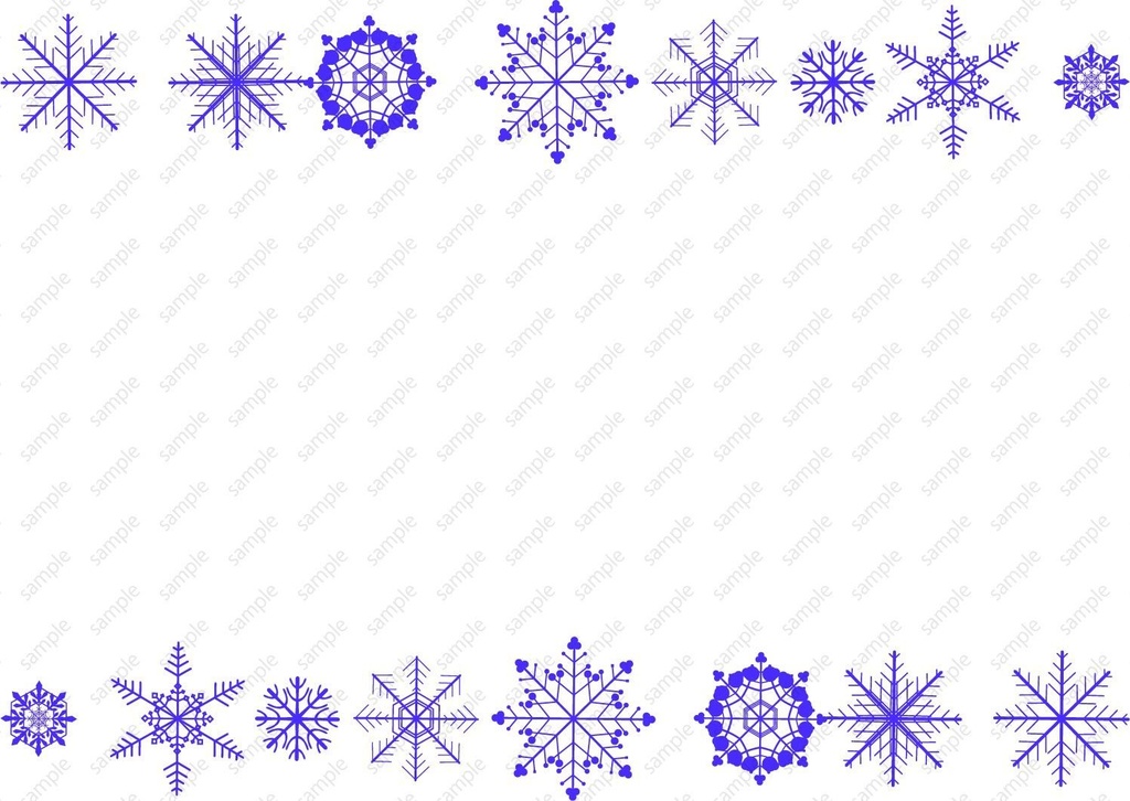 雪のフレームのベクターor高解像度PNGイラスト素材