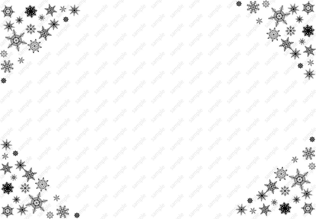 雪のフレームのベクターor高解像度PNGイラスト素材