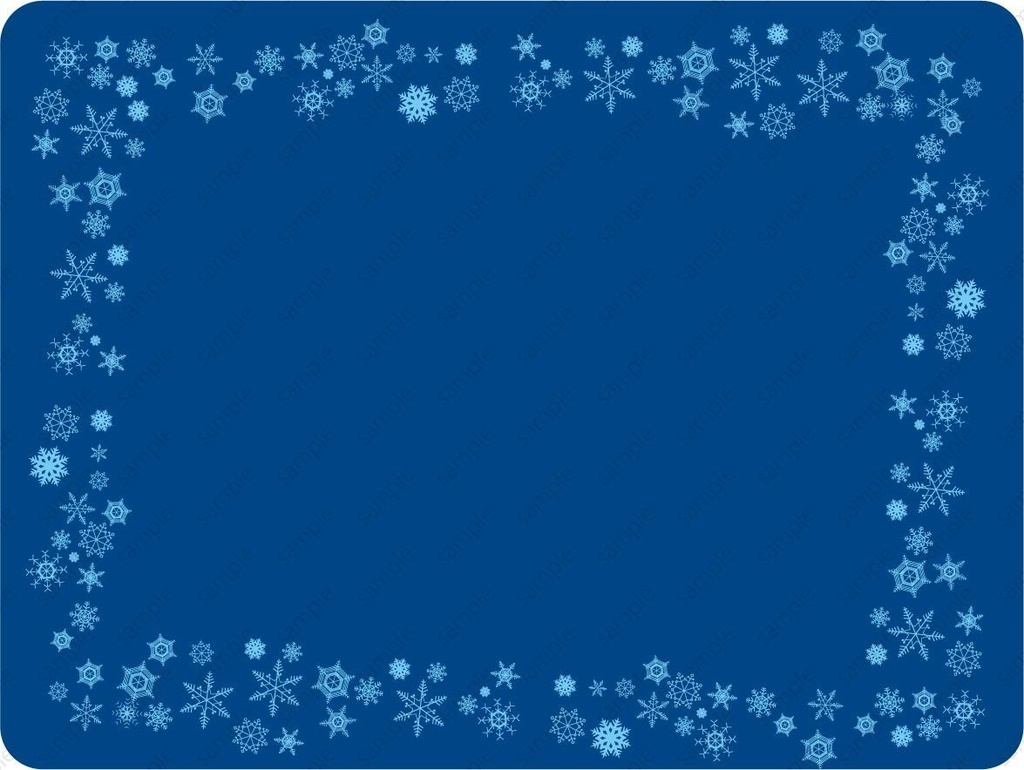 雪のフレームのベクターor高解像度PNGイラスト素材