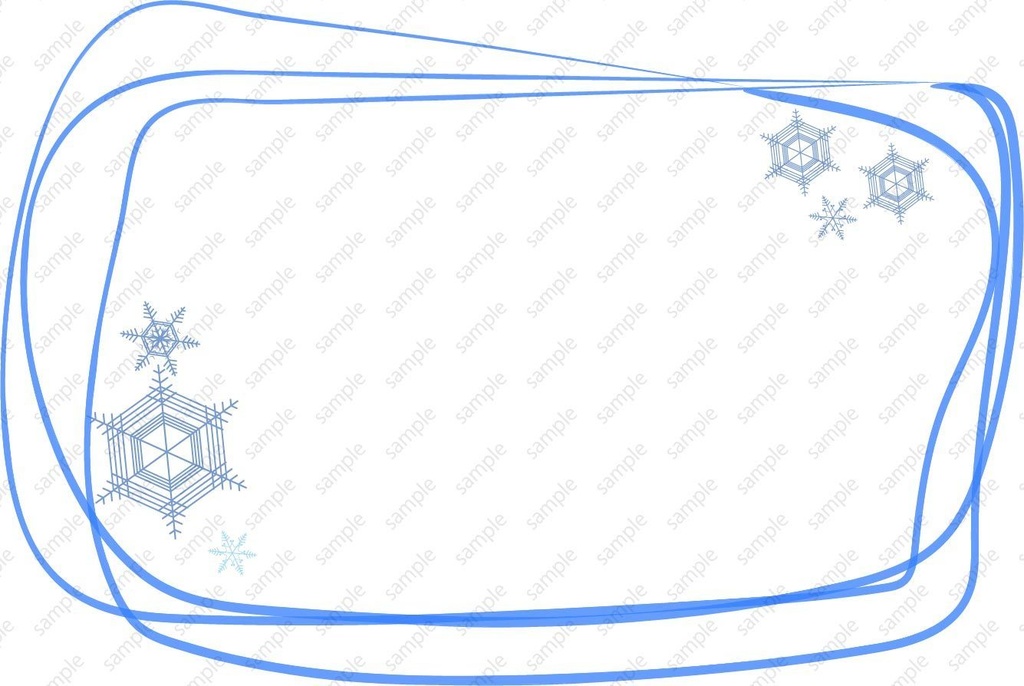 雪のフレームのベクターor高解像度PNGイラスト素材