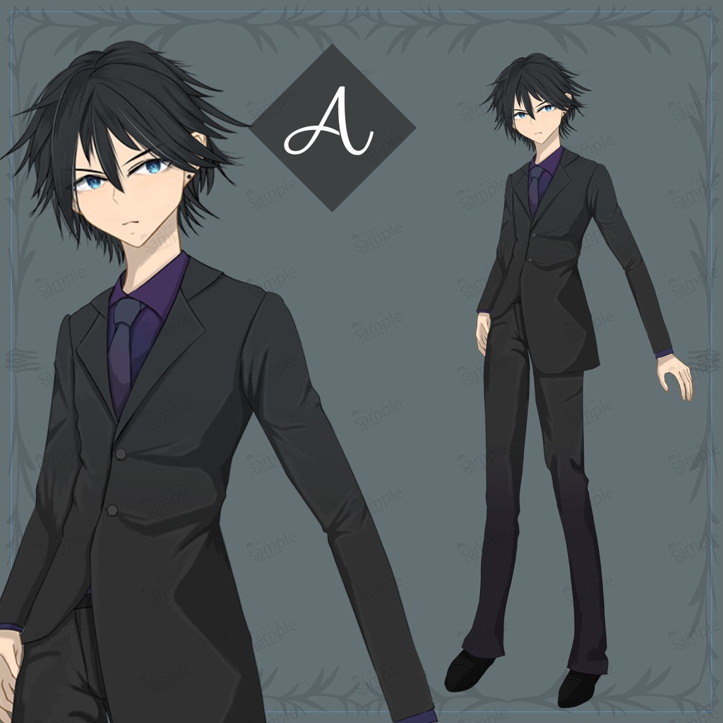 スーツの男 - 立ち絵/TRPG素材【NO253】