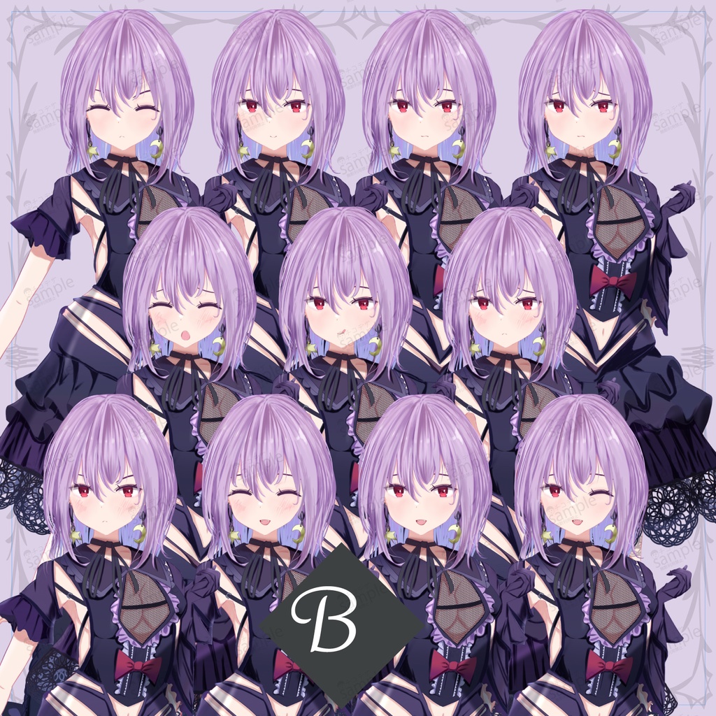 ゴスロリ黒ドレスの女の子 - 立ち絵/TRPG素材【NO274】