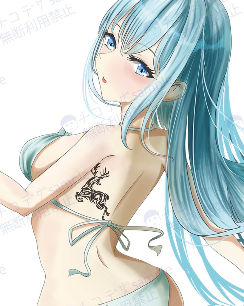 跳ねる鹿のトラバル・タトゥー風マーク・シンボル - png/ai