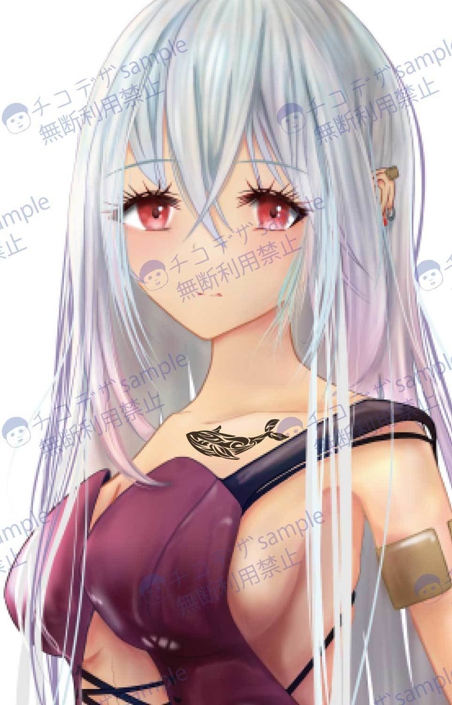 クジラのトラバル・タトゥー風マーク・シンボルその2 - png/ai