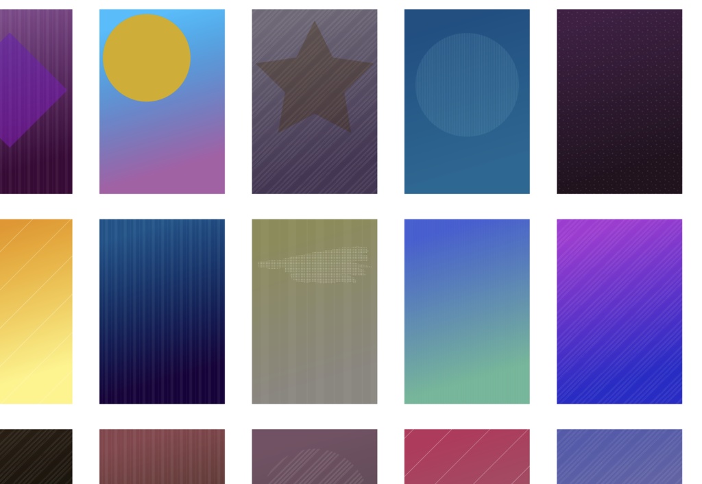 シンプルなカード背景28セット png(背景透過) or aiベクター