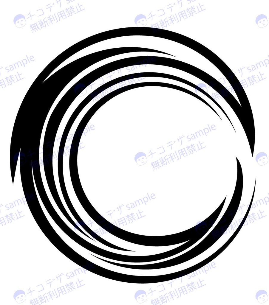 トライバル・タトゥーライン15種イラスト素材セット - ai or 高解像度png