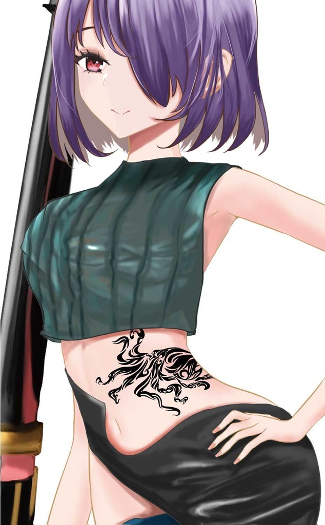 蛸のトライバル・タトゥー風マーク6種カラー- png/ai