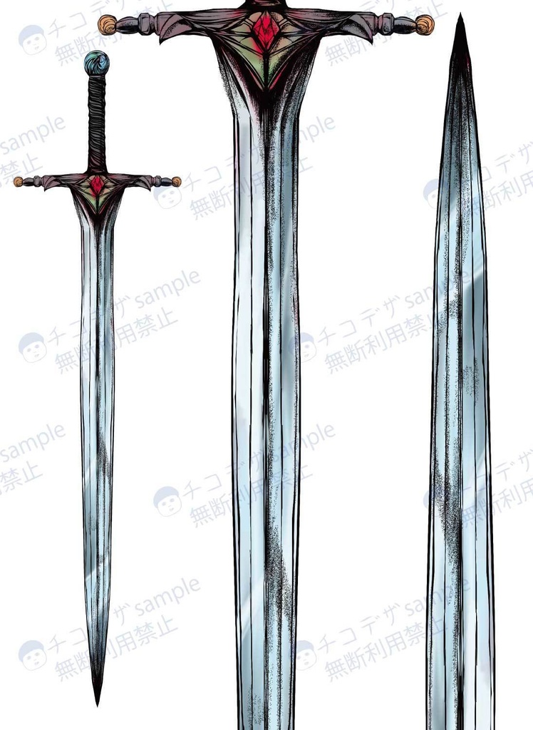アンティーク風剣のイラスト素材 - pngとベクター