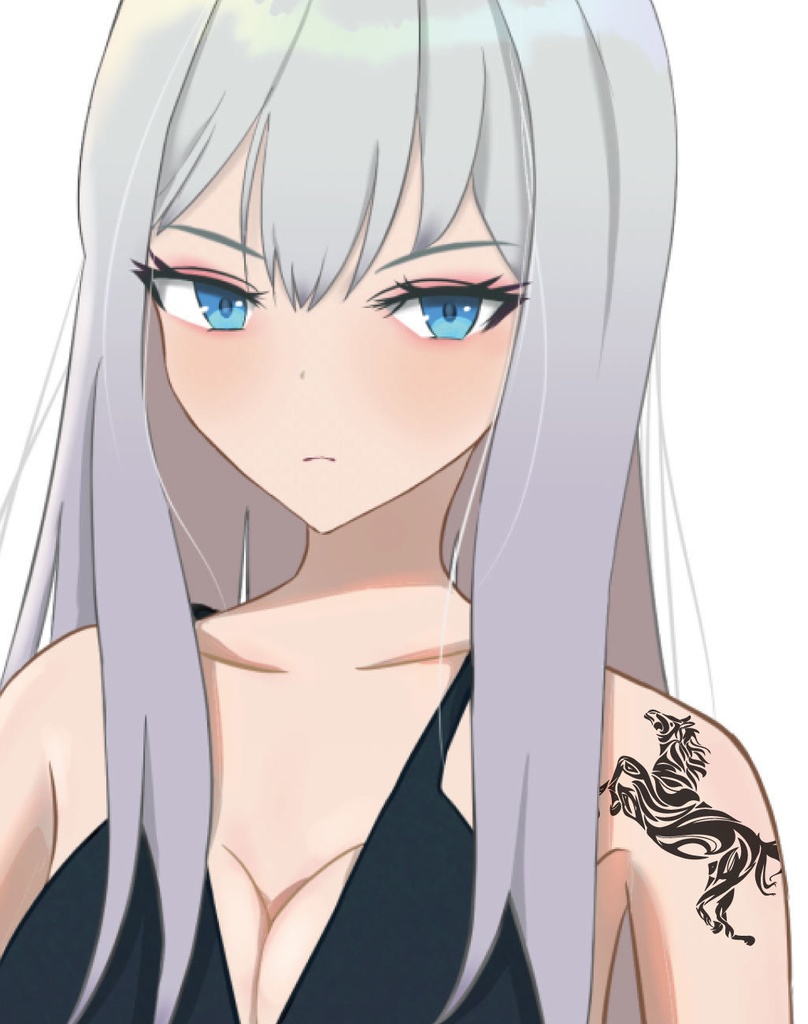 跳ね馬のトライバル・タトゥー風マーク - png/ai