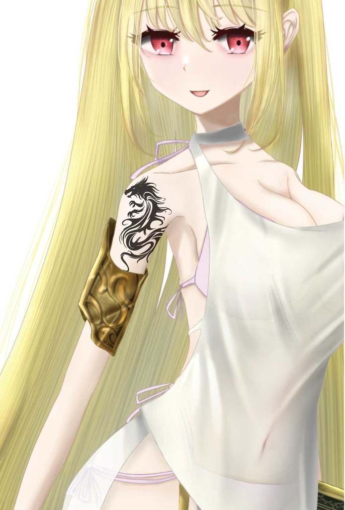 ダークドラゴン・タトゥー風マーク6色- png/ai