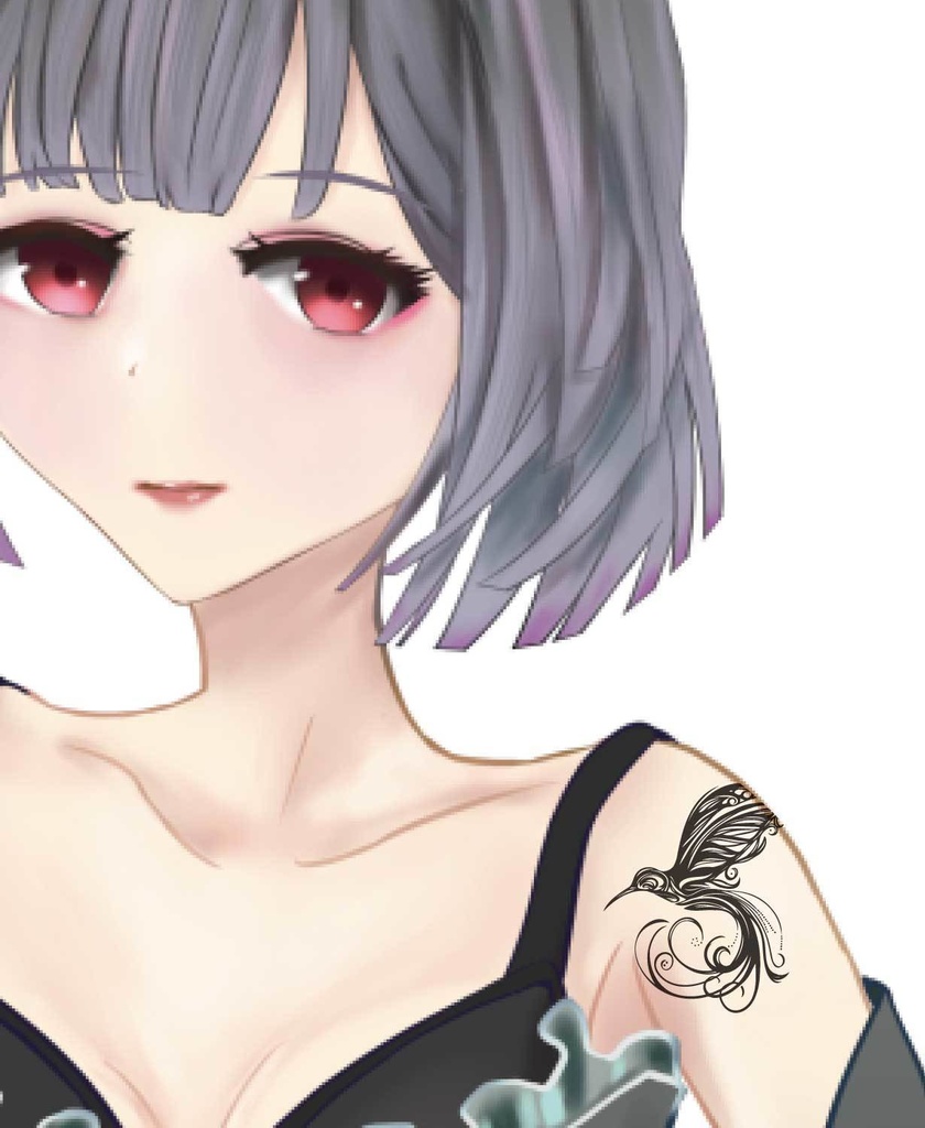 蜂鳥(ハミングバード)・タトゥー風マーク6色- png/ai