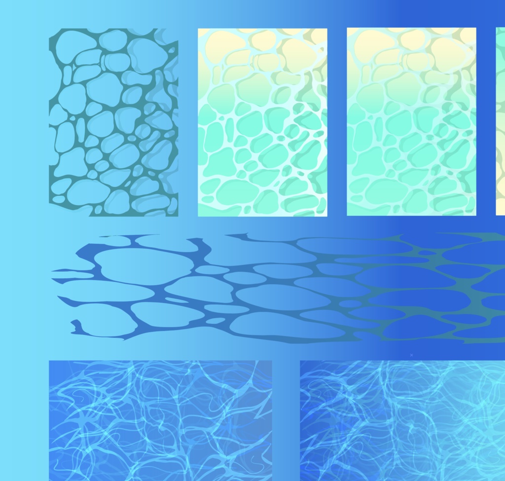 海面・ビーチの海の背景11種 - 高解像度png(背景透過) or ai(ベクター)