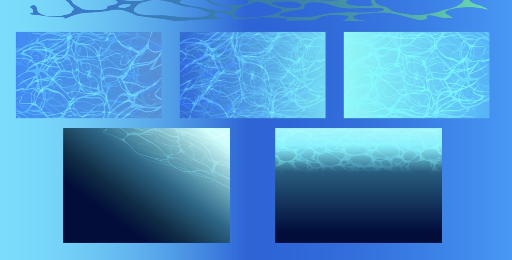 海面・ビーチの海の背景11種 - 高解像度png(背景透過) or ai(ベクター)