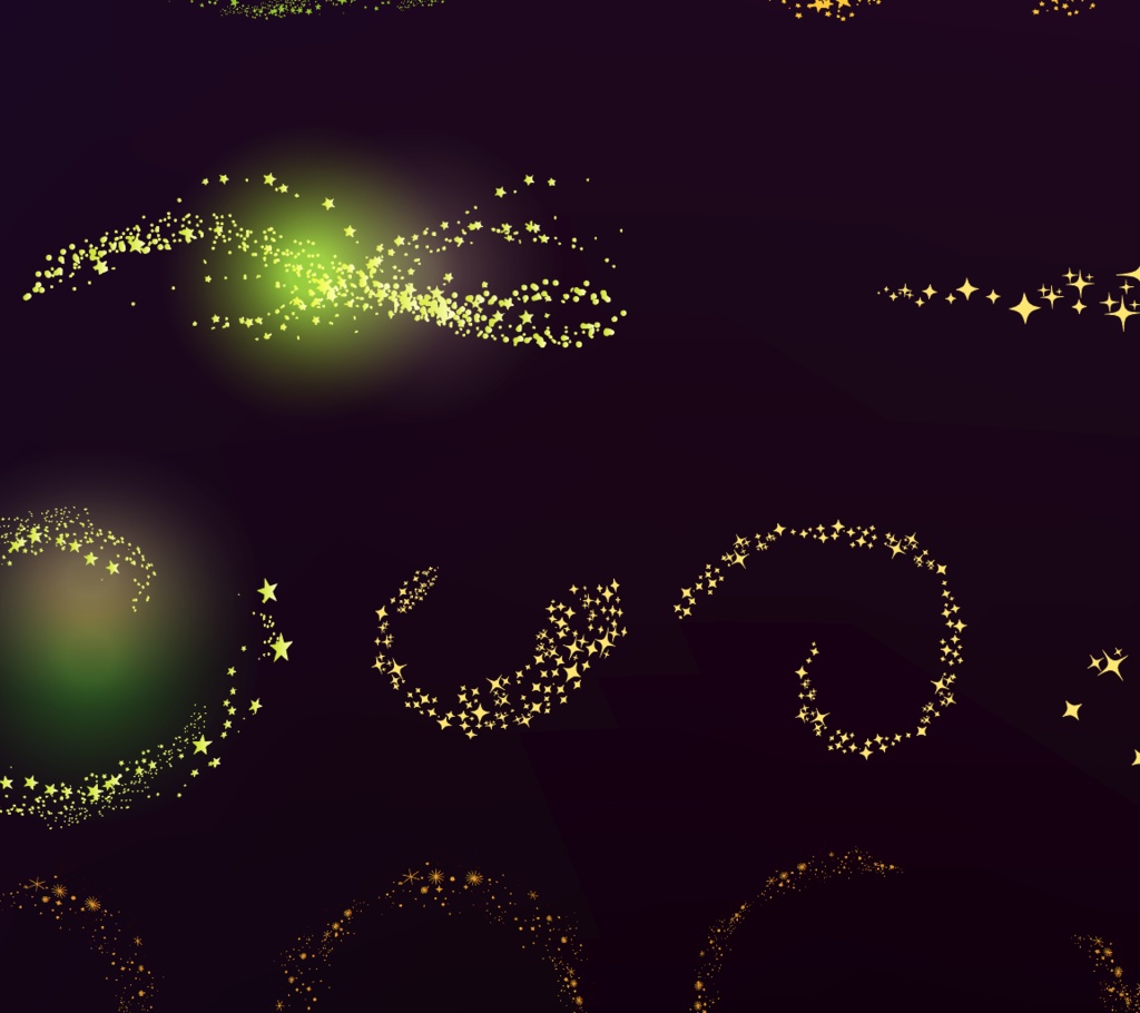 煌めくキラキラ装飾素材34セット - 高解像度png or ai(ベクターcs2)