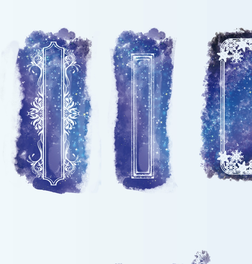 星の不思議なフレーム装飾素材全17種 - 高解像度png