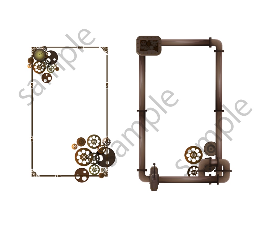 スチームパンクなイラスト素材集全65種 - 機械仕掛けのレトロフューチャーな世界