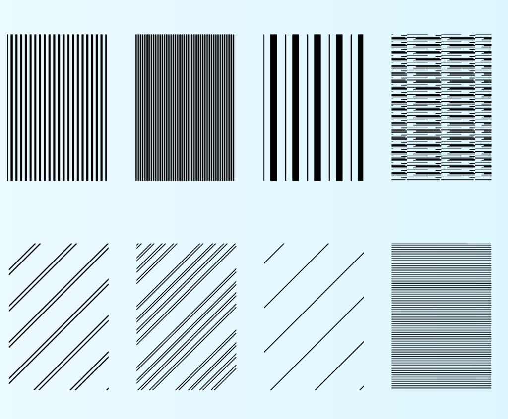 丸ドット・ストライプパターン・トーン 27種類セット png(背景透過) & aiベクター