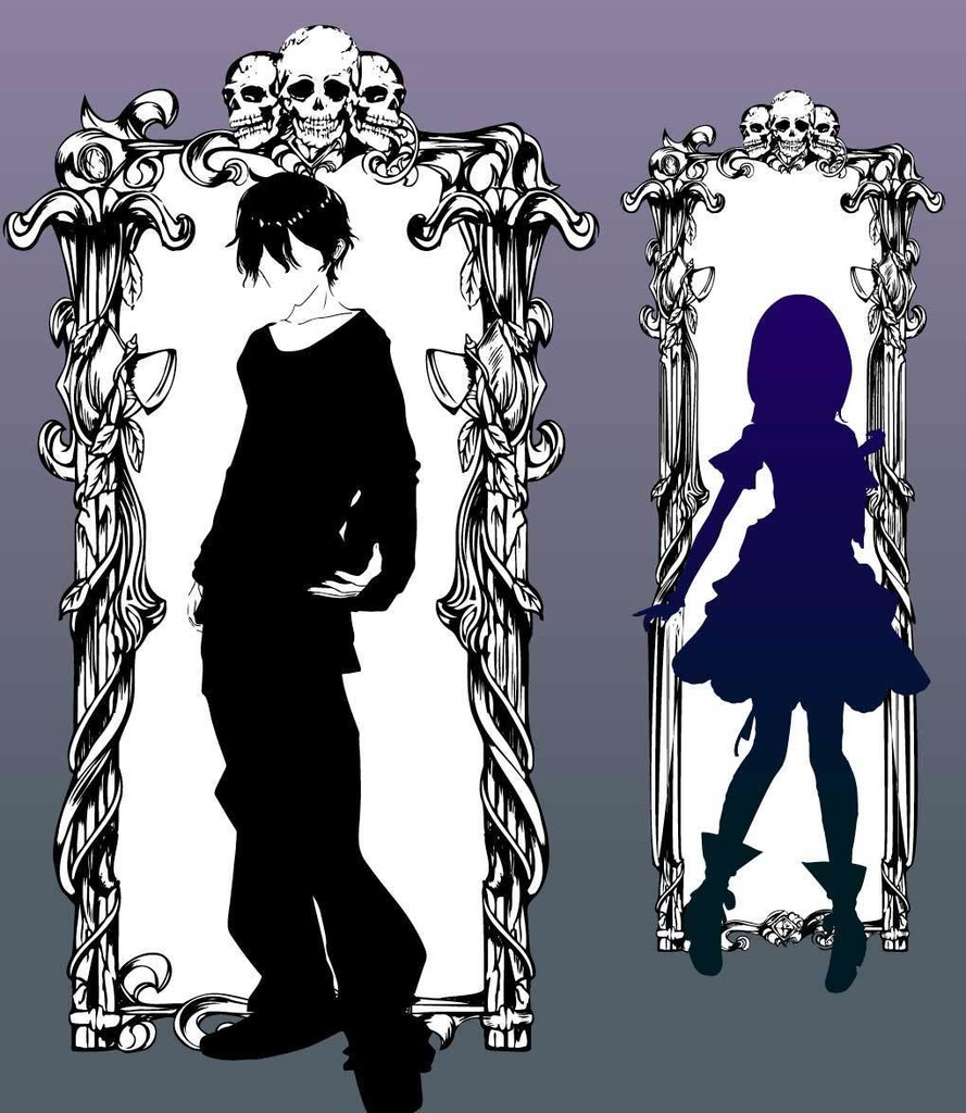 ドクロとゴシックな手書きの装飾デザイン素材全39種