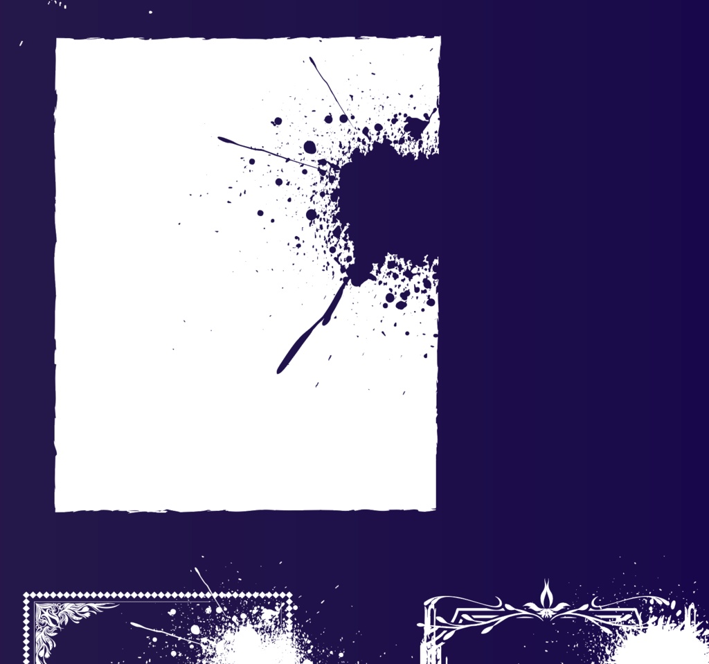 ペンキ・手書き・アートフレーム全28セット - ベクター or 高解像度PNG素材集