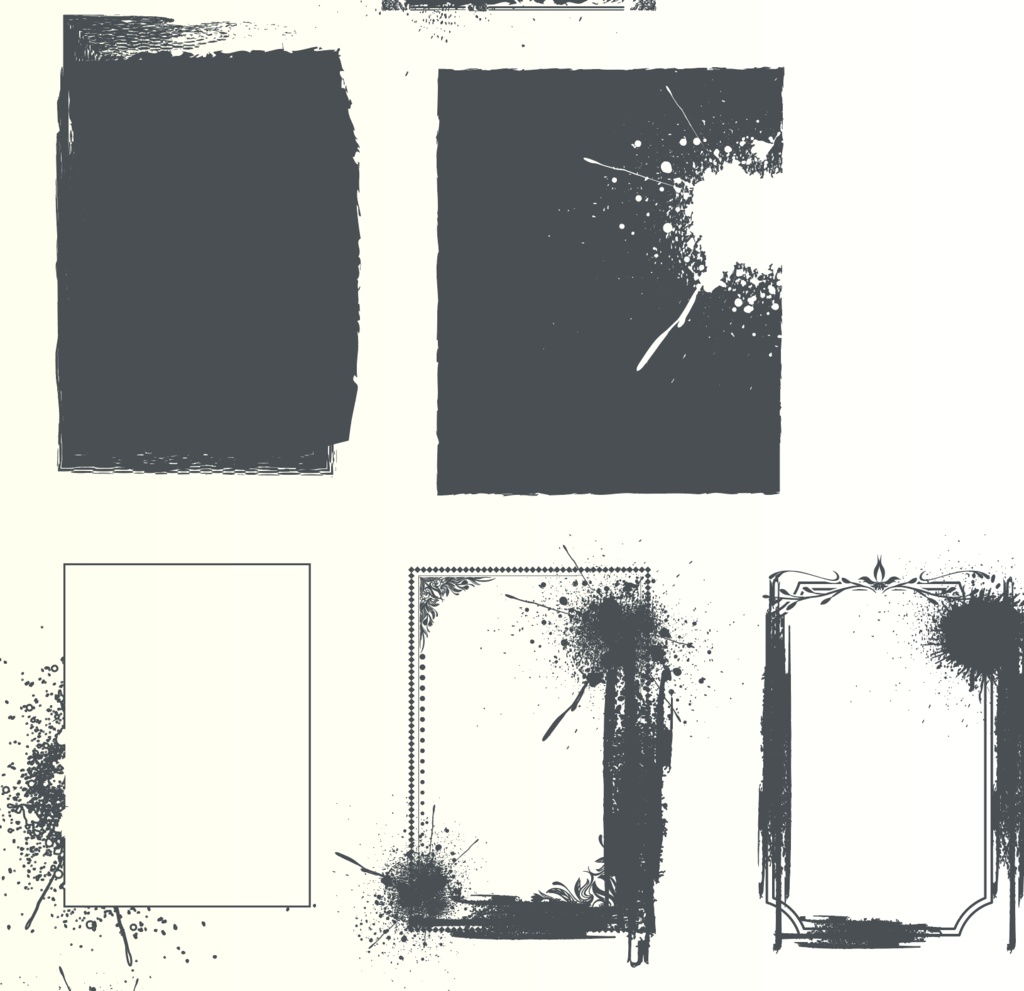 ペンキ・手書き・アートフレーム全28セット - ベクター or 高解像度PNG素材集