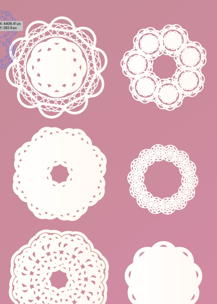 可愛いレースのガーリー装飾素材・フレーム集 全32セット-ベクター or 高解像度PNG素材集