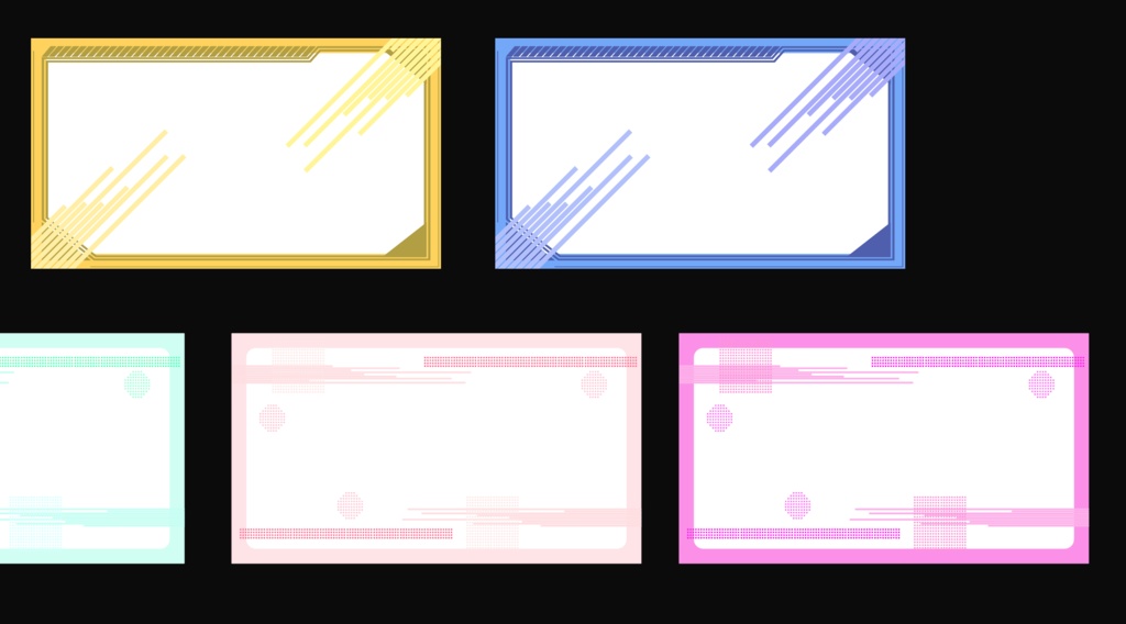 サイバー・デジタル・アートな背景32種素材集 高解像度PNG or ai