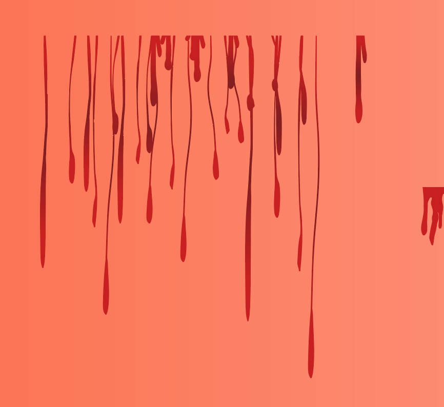 ホラー・オカルト背景と血飛沫・垂れ23セット - ダークな背景・装飾イラスト集