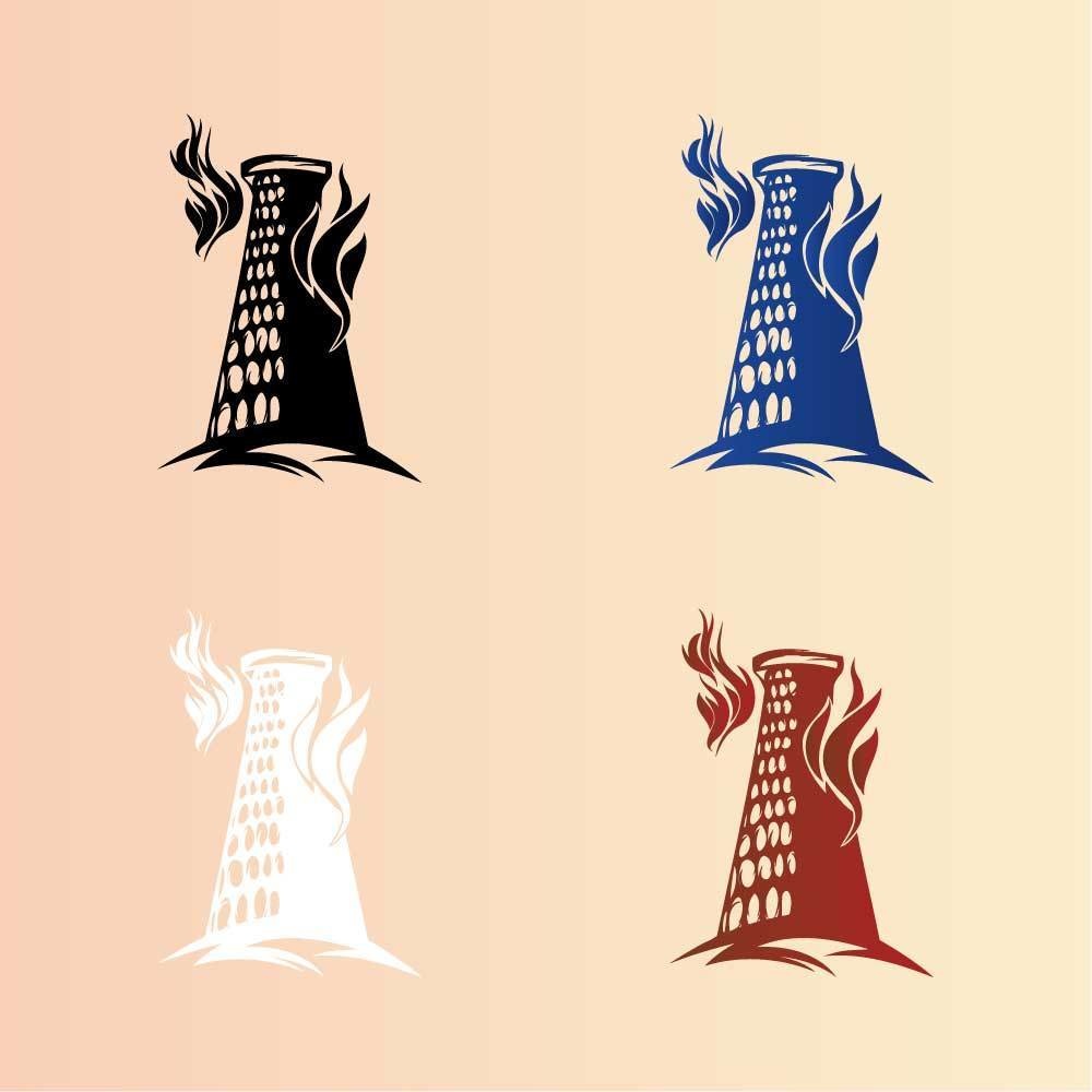 タワーのタロットのタトゥー風イラスト - 高解像度png or aiベクター - 96