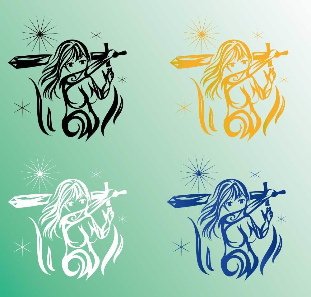 タロット ジャスティス(Justice)のトライバル・タトゥー風マーク - png/ai - 101