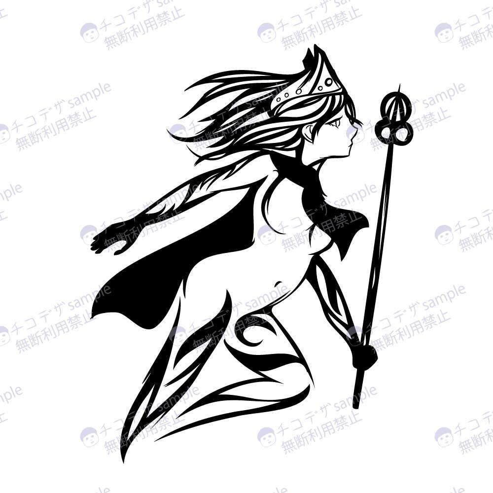 タロット ハイエロファント(Hierophant)・のトライバル・タトゥー風マーク - png/ai - 108