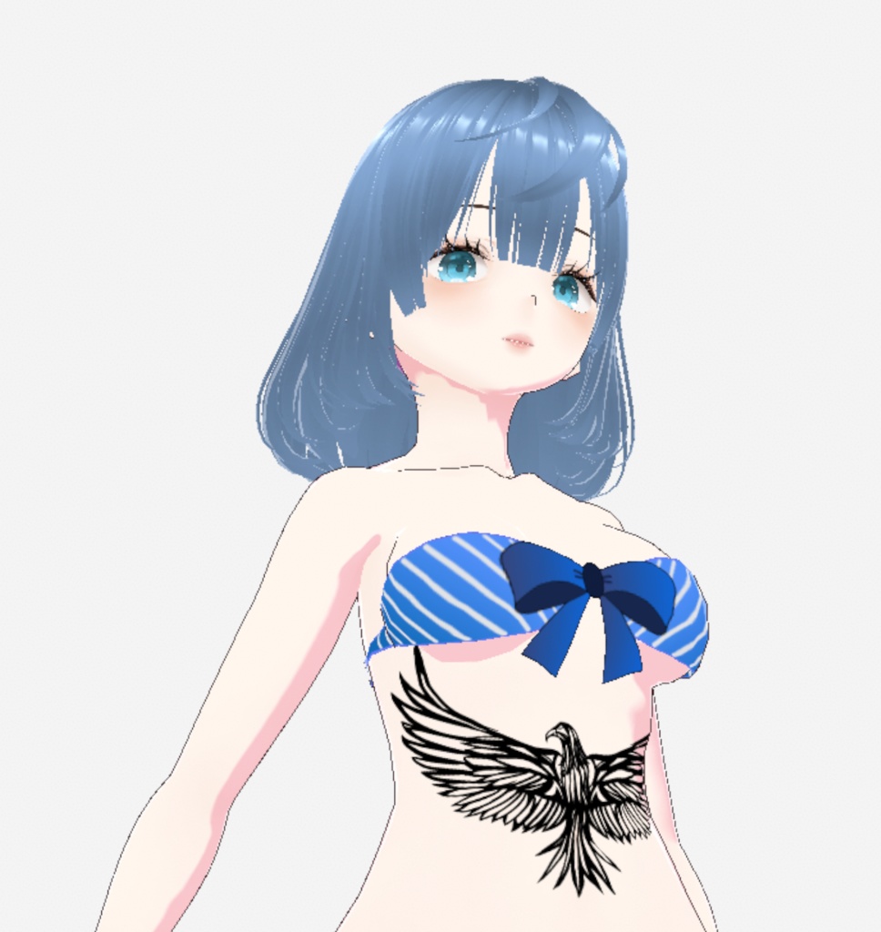 鷲のトライバルタトゥー カラー4種類 - png/ai/vroidテクスチャ