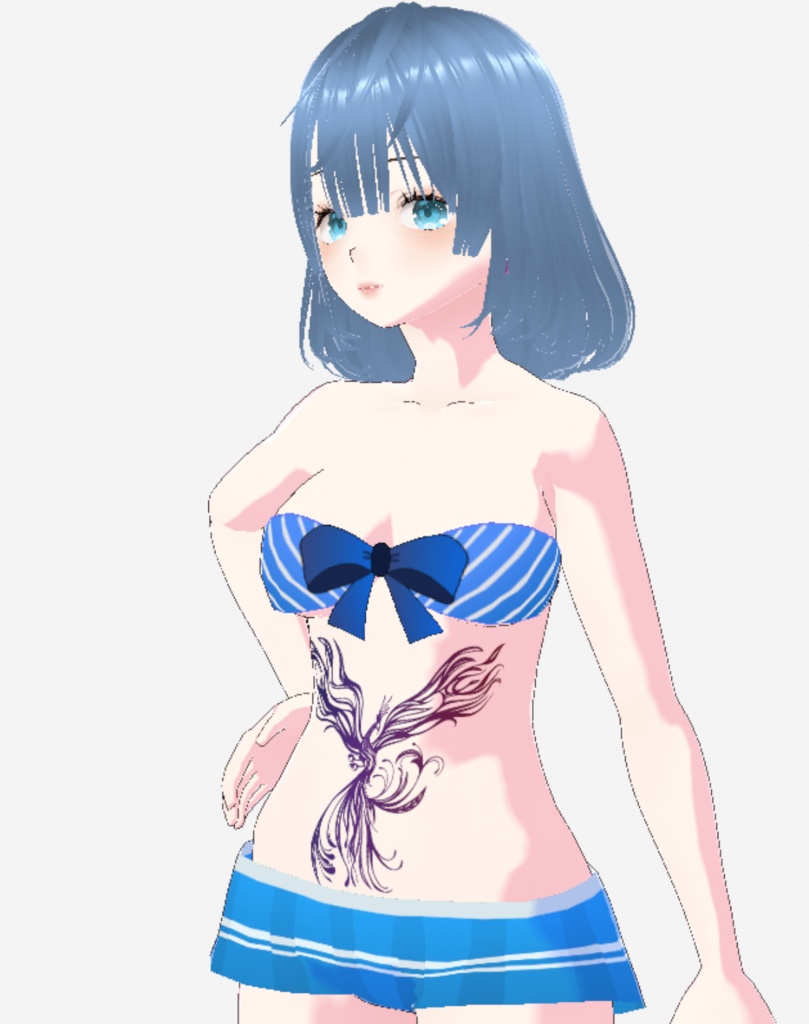 鳳凰の花 - トライバル風タトゥー - vroidテクスチャ高解像度png or aiベクター