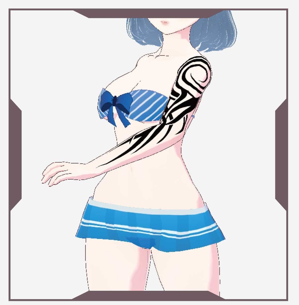 クールなトライバルタトゥーデザイン全11セット - png/ai &vroidテクスチャ